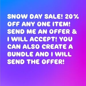 Snow Day Sale Offer